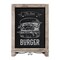 HBCY Creations Hanging or Tabletop Chalkboard with Legs/Wedding Table Sign/Kitchen Countertop Memo Board